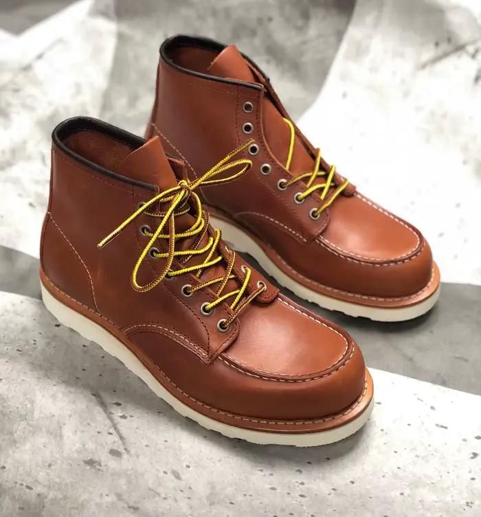 Bottes de cavalier cousues Goodyear en cuir de vache italien véritable, Tornado rouge, faites à la m