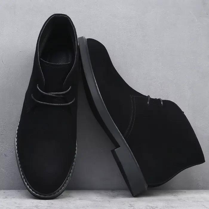 Bottes de désert pour hommes, bottes courtes pour hommes, bottes montantes rétro britanniques en cui
