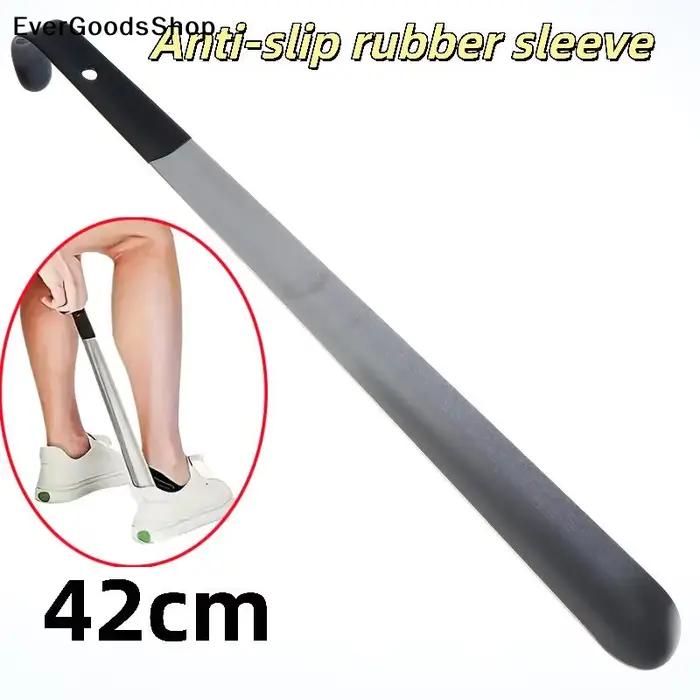 ✦   1 pièce, 16,5 pouces/42 cm, corne à chaussures en métal facile à prendre en main, noire, à long 