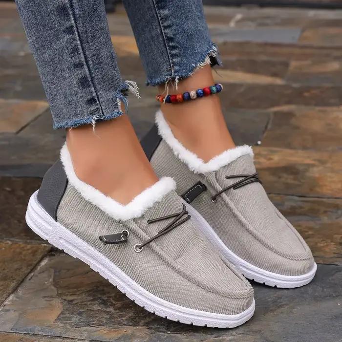 Bottes plates décontractées en coton pour femmes, plate-forme de sport d'hiver, chaussures de travai