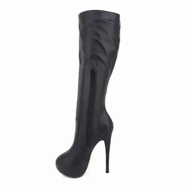 Bottes longues au-dessus du genou pour femmes, chaussures à plateforme pour dames, talons hauts Park