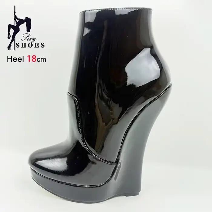 Bottines de Ballet à talons Ultra hauts de 18CM, bout pointu, bottines Sexy pour femmes, grande tail