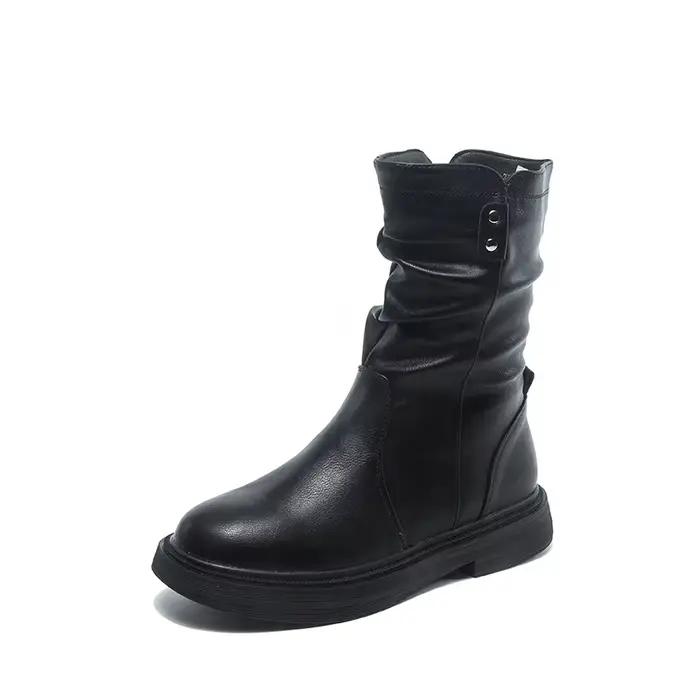 Bottes pour femmes automne et hiver 2022, nouvelles versions de bottes polyvalentes minces et de bot