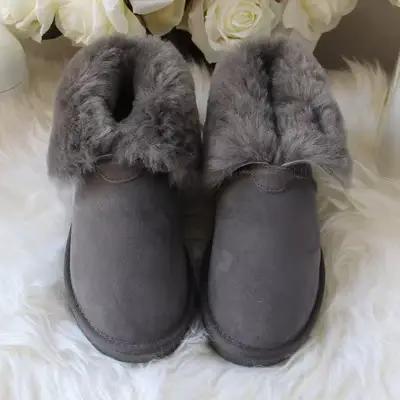 Bottes de neige classiques en fourrure naturelle pour femmes, peau de mouton véritable, chaussures d