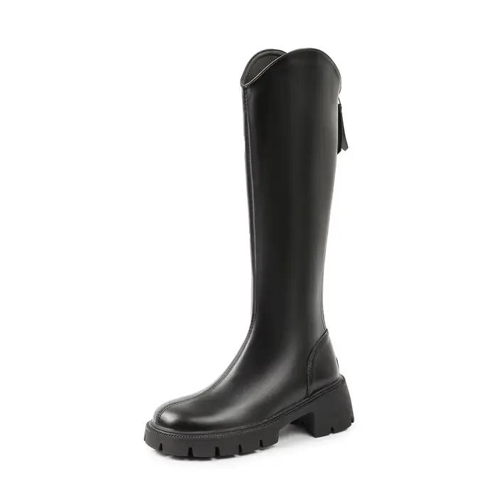 Bottes D-11 Knight à tige haute, style britannique, semelle épaisse, polyvalentes, automne-hiver, no