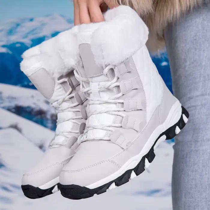 ELUVA bottes de neige thermiques pour femmes et hommes imperméables anti-dérapant chaussures d'hiver