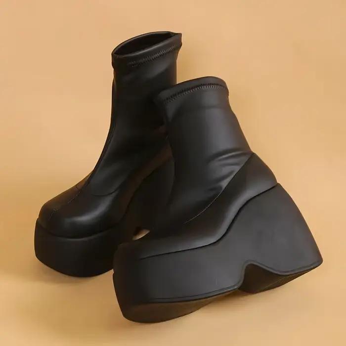 Bottines de marque à plateforme de Style gothique pour femmes, chaussures de marche confortables de 