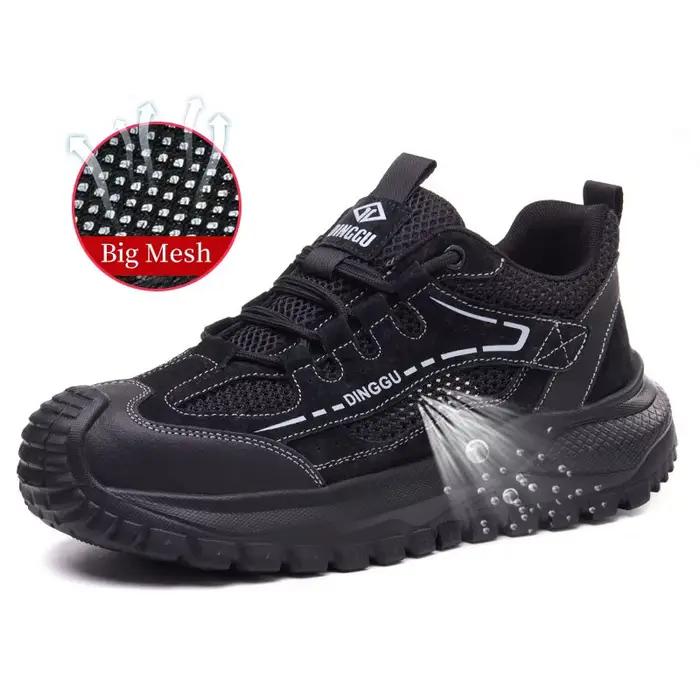 Chaussures de sécurité légères pour hommes et femmes, respirantes, à bout en acier, résistantes aux 