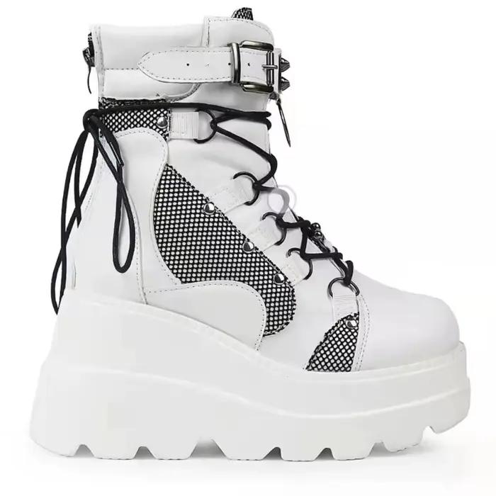 Bottines à plateforme et talons hauts pour femme, chaussures courtes, nouveau Design à la mode, chau