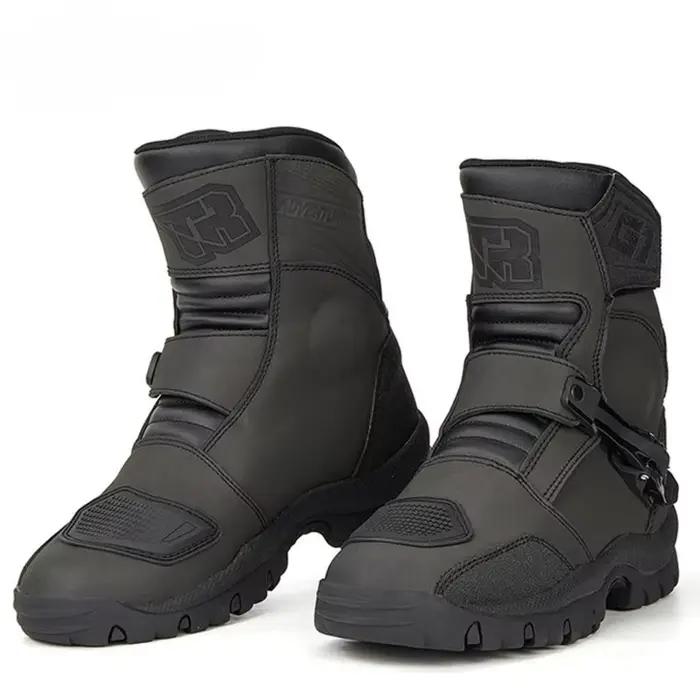 Bottes multifonctions pour moto, anti-chute, résistantes à l'usure, bottes de conduite professionnel