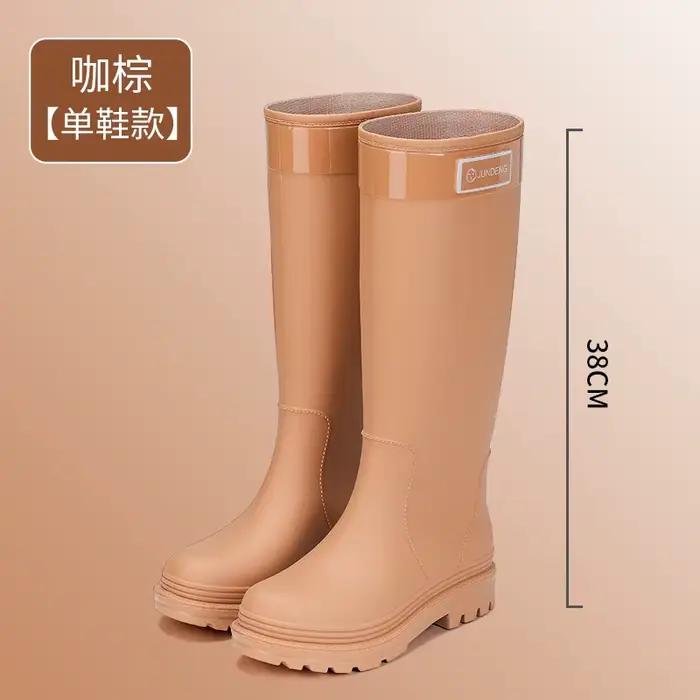 Bottes de pluie pour femmes en PVC, bottes en caoutchouc imperméables pour le jardin et le travail e