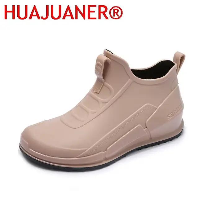 Bottes de pluie imperméables pour femmes, chaussures en caoutchouc isolées en PVC, bottes de travail