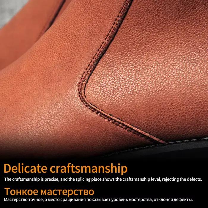 ZFTL hommes bottines grande taille homme Chelsea bottes à enfiler mâle rehausser bottes britannique 