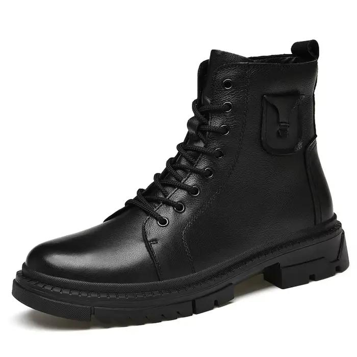 Bottes en cuir véritable pour hommes, bottes en coton trempé, optique, travail astronomique, extérie