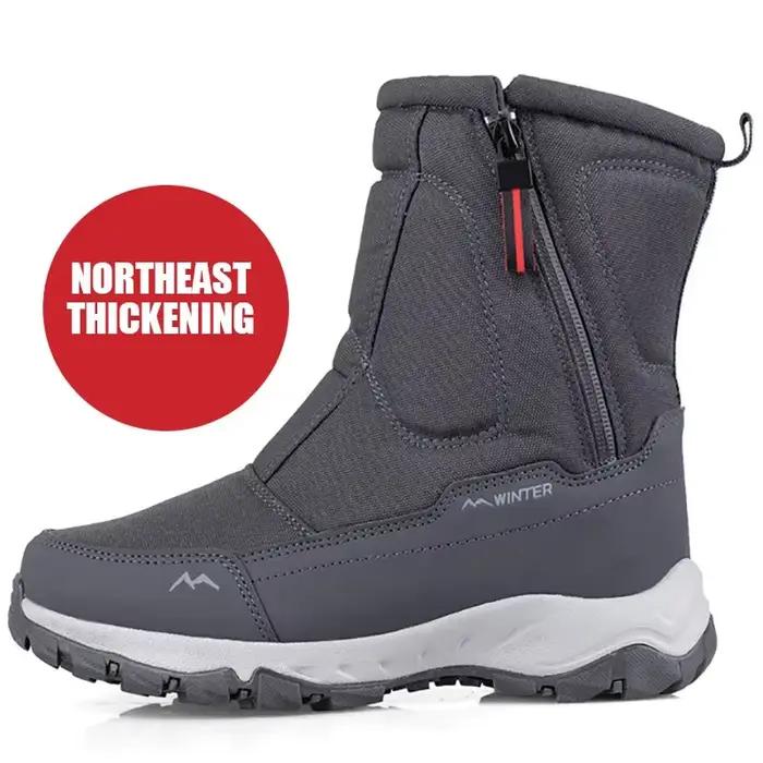 Hommes bottes 2025 chaussures d'hiver pour hommes bottes de neige chaudes mi-mollet hommes chaussure
