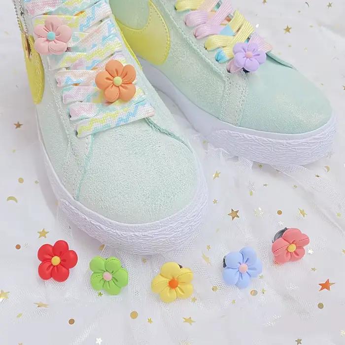 1 PC lacets pour chaussures décorations lacet fleurs boucle pince Tennis basket baskets accessoires 