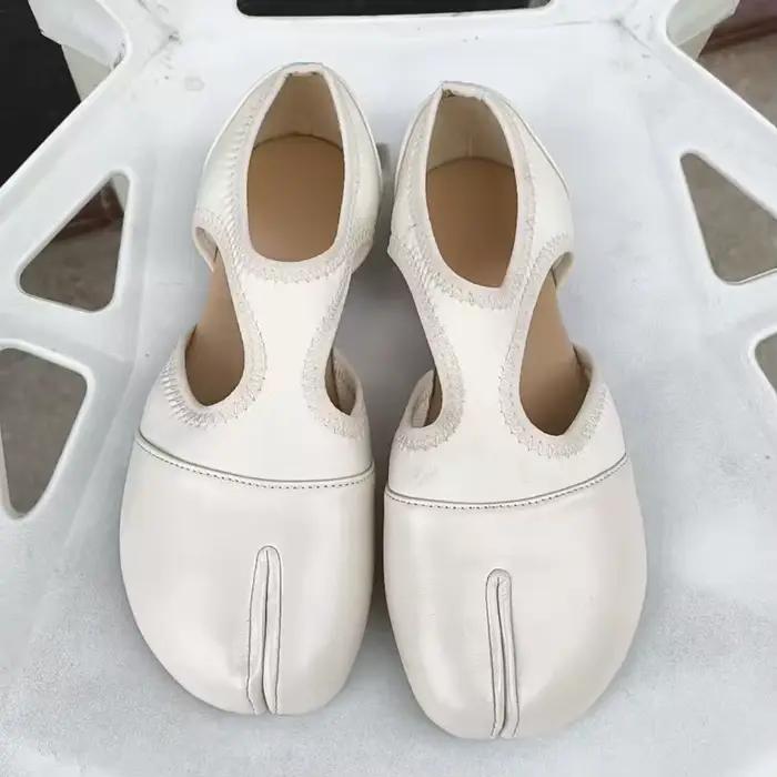 Chaussures Mary Janes pour femmes, style Tabi à bout fendu, baskets de marche d'été, mocassins décon