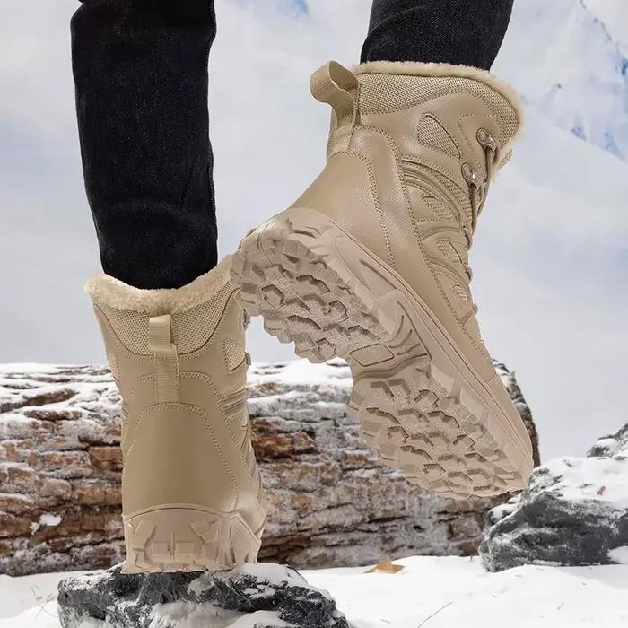 Hommes hiver hommes bottes de neige Super chaud hommes bottes de randonnée de haute qualité imperméa