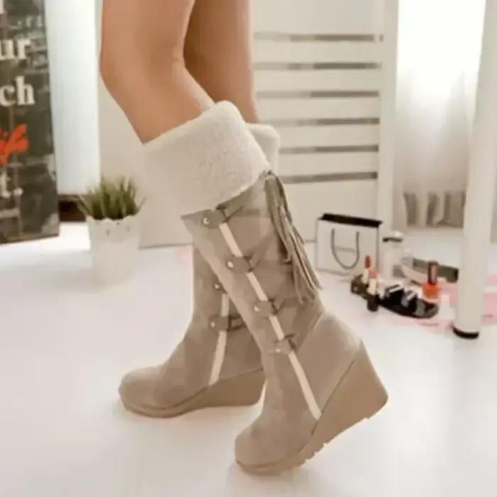 2025 bottes femmes chaussures d'hiver chaud coton chaussures froid hiver genou bottes hautes dames t