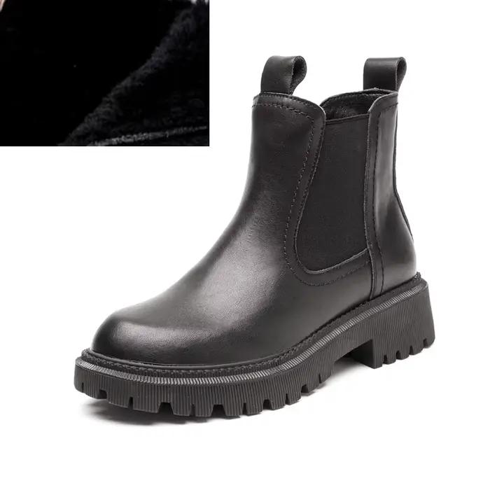 AIYUQI femmes Chelsea bottes en cuir véritable nouveau automne hiver mode femmes bottines rétro hive