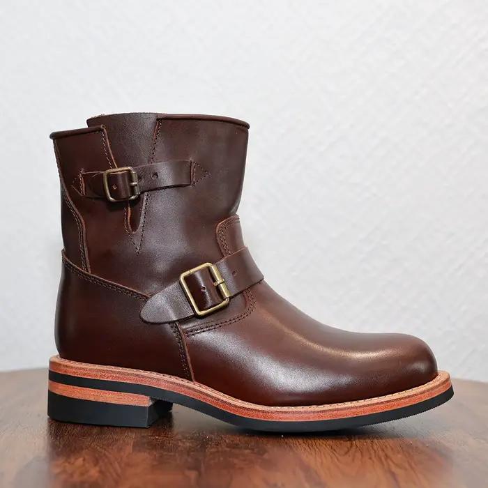 Bottes d'ingénieur décontractées américaines bottes de moto bottes d'extérieur en cuir pour hommes a