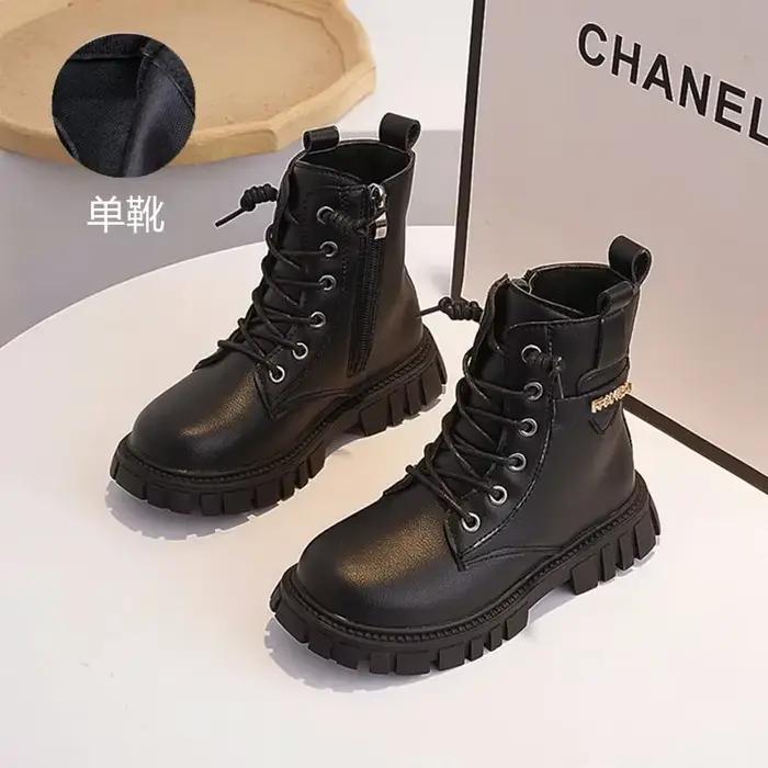 Bottes de neige polyvalentes pour filles, bottes courtes princesse pour enfants, semelle optique, bo
