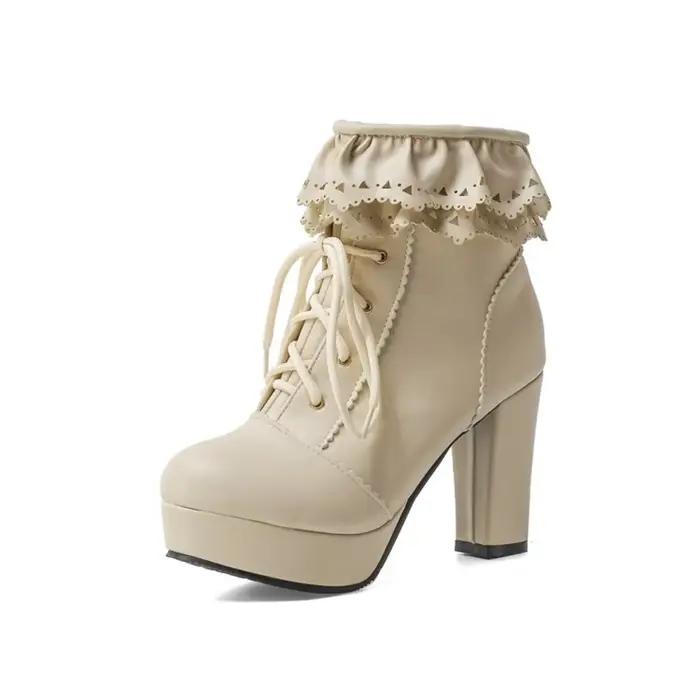 Botas De Mujer bottines femmes automne hiver Sexy talons hauts fête De mariage dames plate-forme cha
