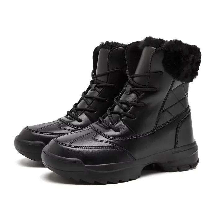 【Bottes mi-mollet pour femmes】Bottes de neige d'hiver pour femmes, bottes d'extérieur confortables, 