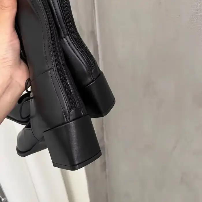 Bottes hautes ajourées pour femmes, bottes de chevalier épicées à la mode, respirantes, laçage crois