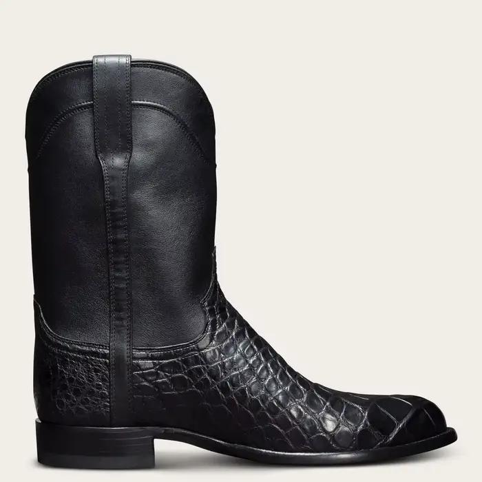 Hommes bottes mi-mollet Western Cowboy moto bottes mâle automne en plein air en cuir PU bottes rétro