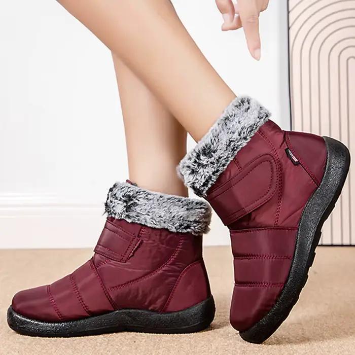 Femmes bottes imperméable femmes bottines garder au chaud fourrure chaussures d'hiver femme bottes d