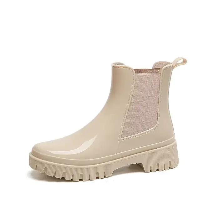 Bottes de pluie imperméables pour femmes, bottes en caoutchouc pour femmes, chaussures de cuisine no