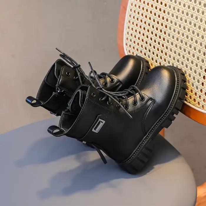 Bottes de mode pour enfants pour filles, couleur unie, polyvalentes, antidérapantes, Cool, grande-br