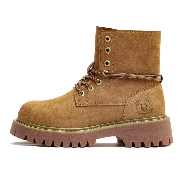 Bottes de combat à plateforme pour femmes Maden, bout rond, semelle épaisse, bottines à cheville, de