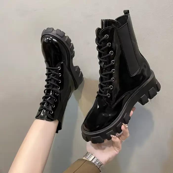 2025 nouvelle mode semelle épaisse talon épais bottes pour femmes grande taille chaussures pour femm