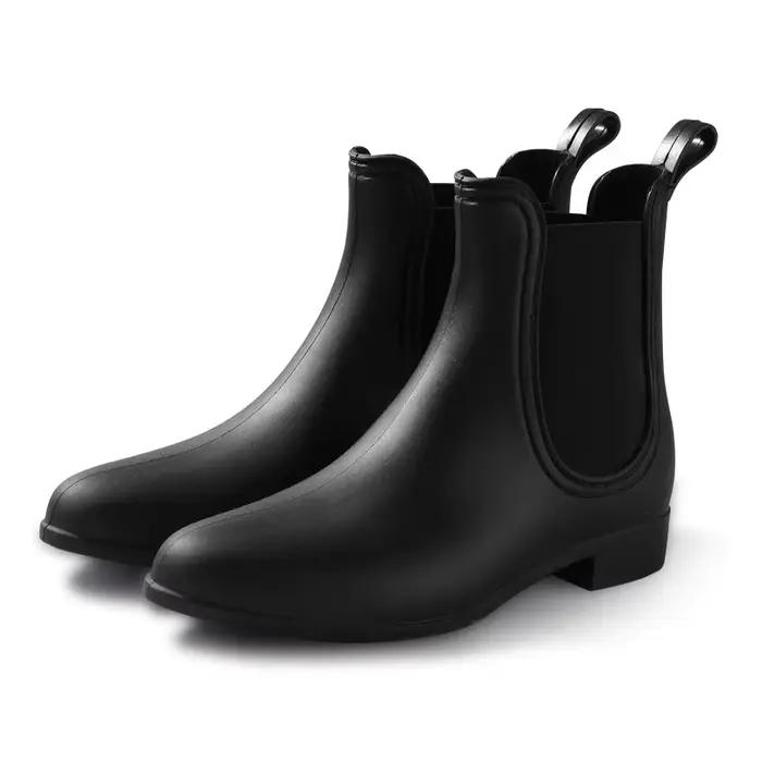 Evshine femmes Chelsea chaussures de pluie confortable anti-dérapant imperméable chaussures de jardi