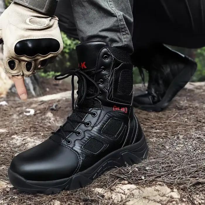 Bottes de travail montantes chaussures de sécurité indestructibles hommes chaussures à bout en acier