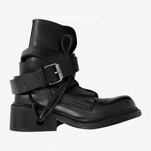 Bottes de rinçage à plateforme pour femmes, RiSALE Pearl Optics Sole, Bottes de moto, Style punk, Ch