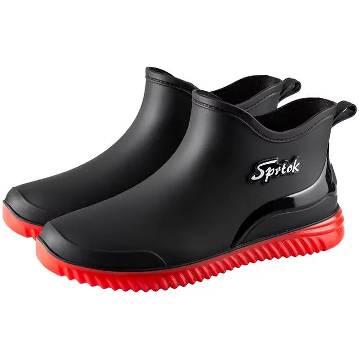 Bottes de pluie courtes imperméables pour adultes, chaussures de rinçage coordonnantes, chaussures e