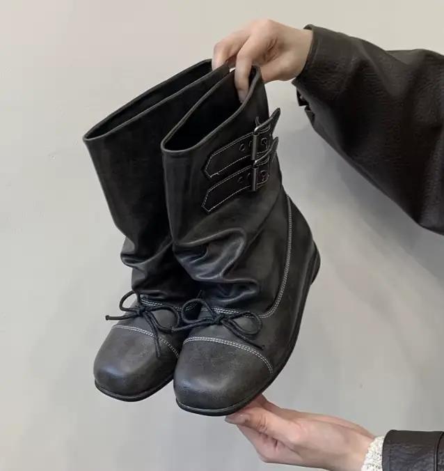 Bottes punk de créateur pour femme, bottines d'hiver, bottes Chelsea pour femme, tendance 2027, bott