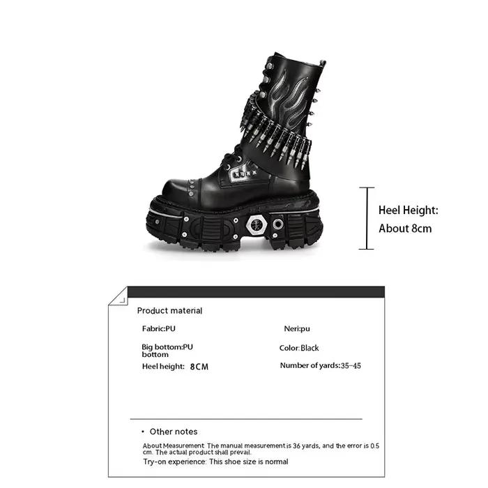 2025 Nouvelle plate-forme rivet balle forme moto bottes bout rond mode 35-45 bottes de fête décontra
