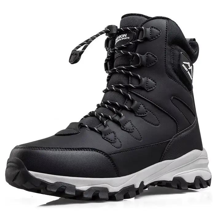 Bottes universelles d'hiver 2025 pour hommes et femmes, bottes d'hiver épaisses et chaudes en polair