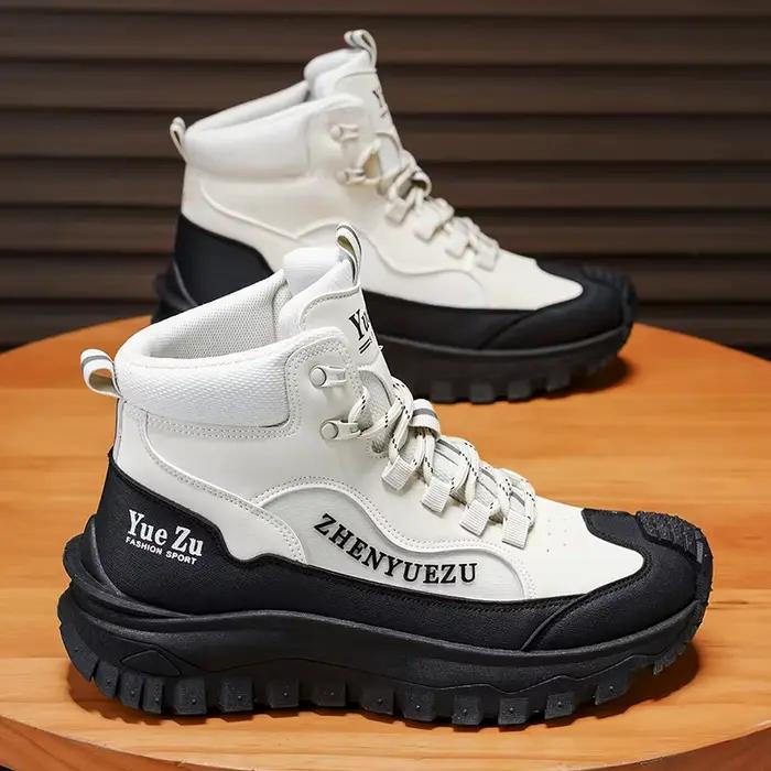Bottes Western pour Hommes, avec Semelles Épaisses et Résistantes à l'Usure et Doublure Confortable,