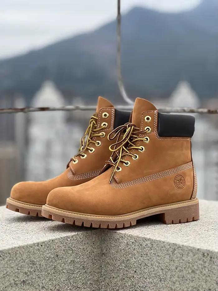 Hommes mode chaussures de plein air en cuir véritable bottes jaunes 2025 mâle décontracté bottes imp