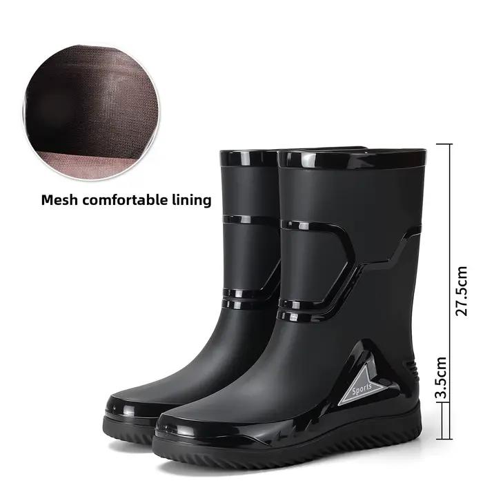 Bottes de pluie pour hommes, confortables, à semelle souple, faciles à plier et à ranger, bottes imp
