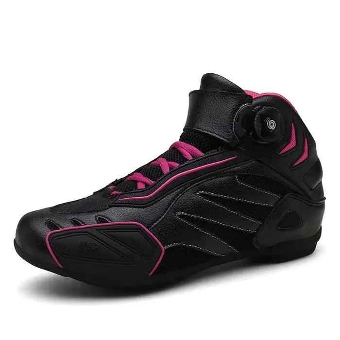 Botas Para Motociclista en cuir PU bottes d'équitation quatre saisons hommes femmes bottes de moto r