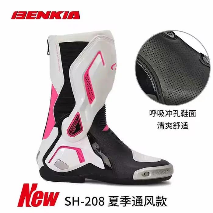 BENKIA bottes d'équitation de moto bottes d'équitation de course de moto professionnelles bottes de 
