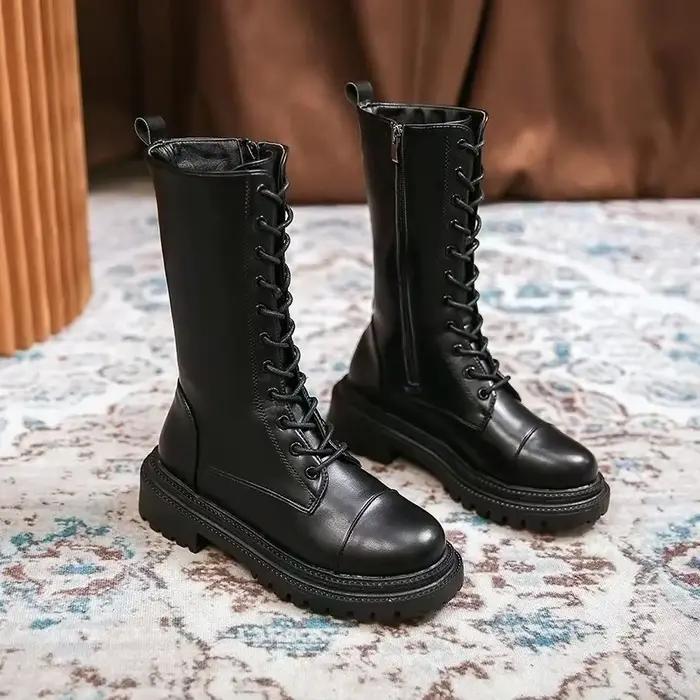 Bottes polyvalentes à l'offre elles optiques pour femmes, style britannique rétro, nouvelle version 