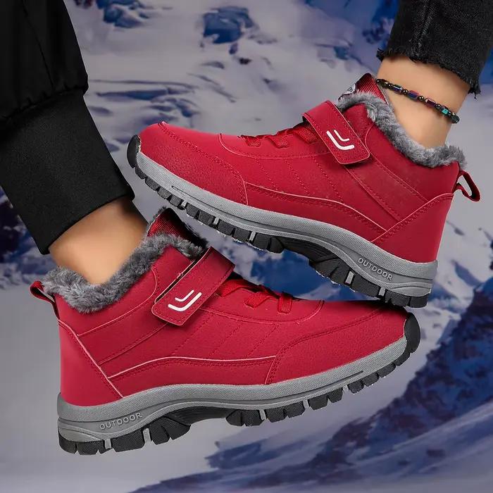 Bottes de neige pour femmes et hommes, chaussures chaudes et confortables, bottines d'extérieur à pl