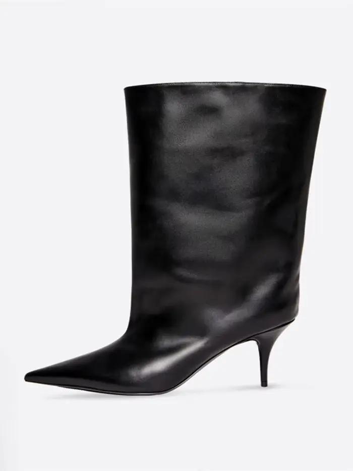 Bottes élégantes au dessus du genou pour femmes, bout pointu, Stiletto, bottes longues, cuissardes h